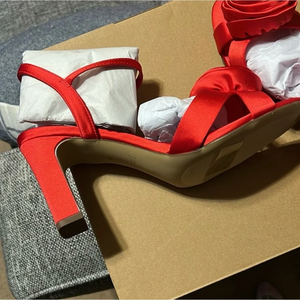 NWT J Crew Satin Rosette Heels
